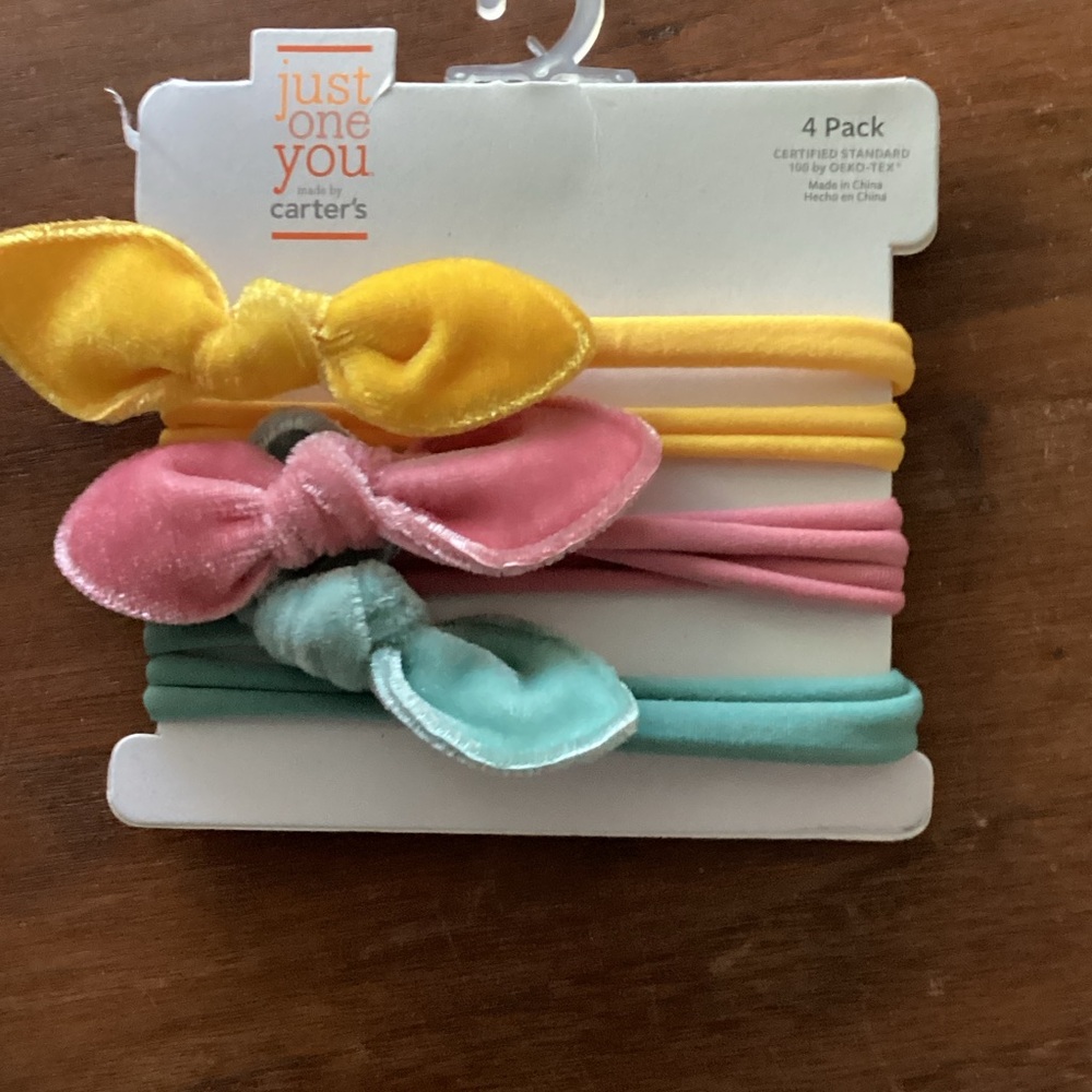 Carter's Vibrant Bow Headbands - Yellow, Pink, and Blue